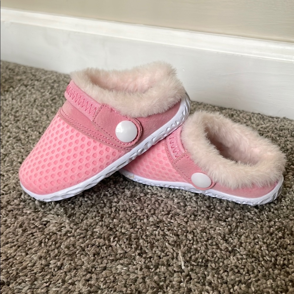 Pink Fuzzy Slip-On Shoes